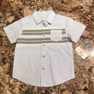 Wonder Nation Blue striped Woven Top